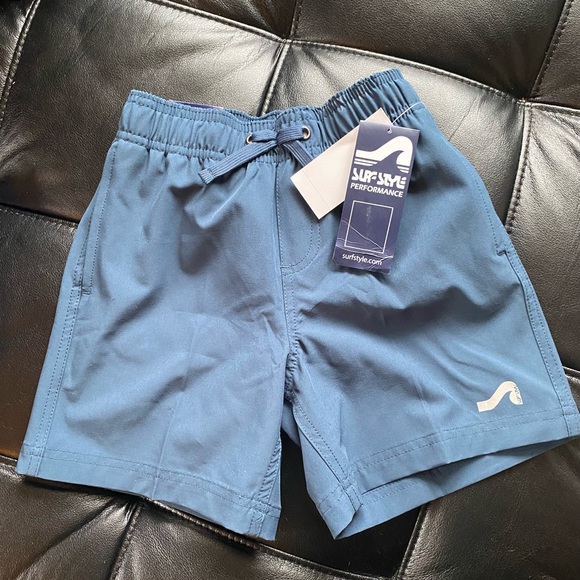 Boys Blue surf style Performance Swim Trunks NWTS - Picture 3 of 6